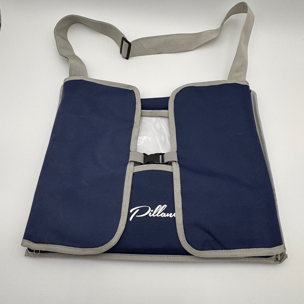 Pillani Kids Car Seat Travel Tray‎ Navy Blue Portable Activity Table with Strap